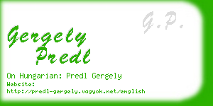 gergely predl business card